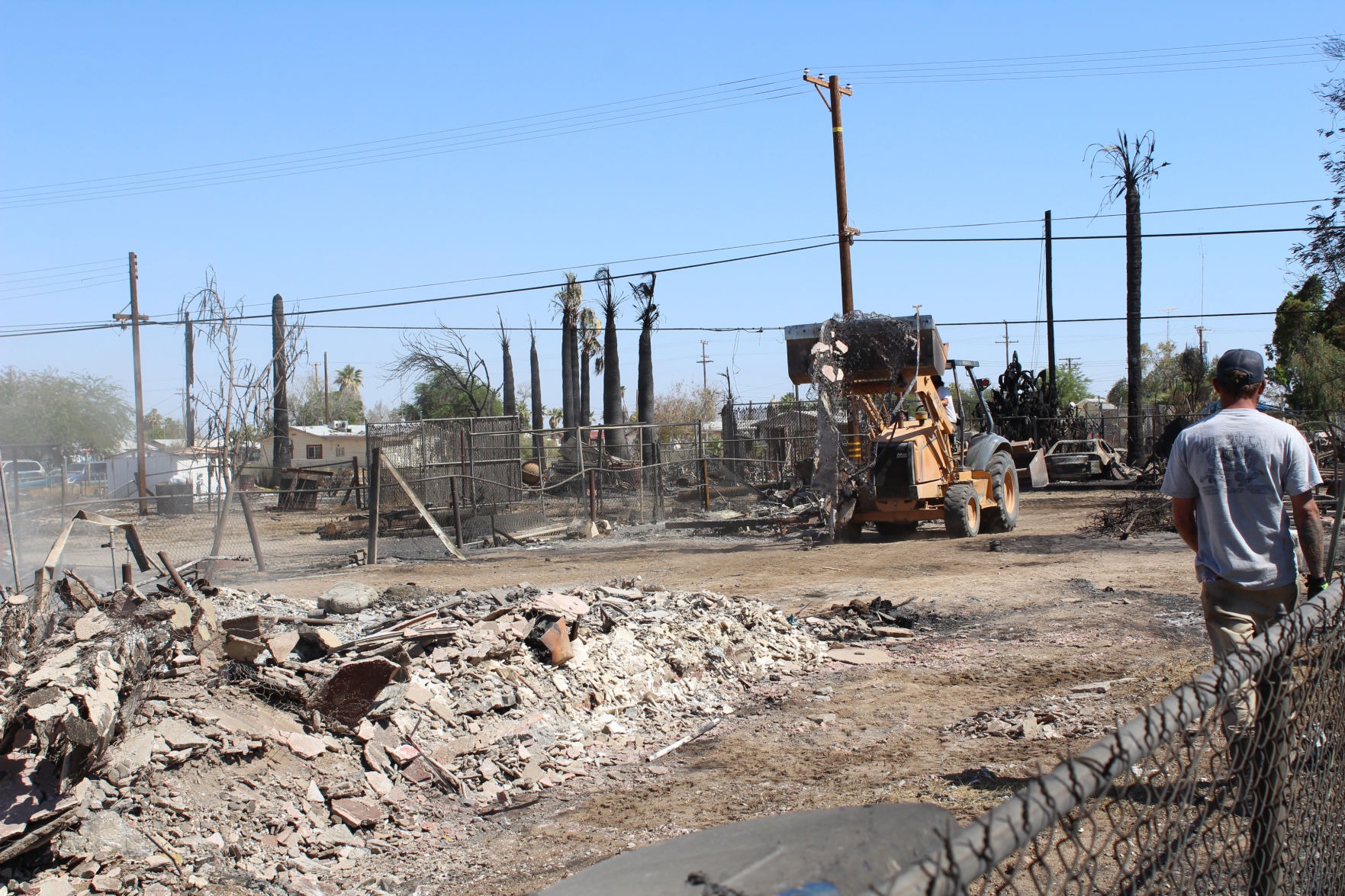 Niland fire aftermath